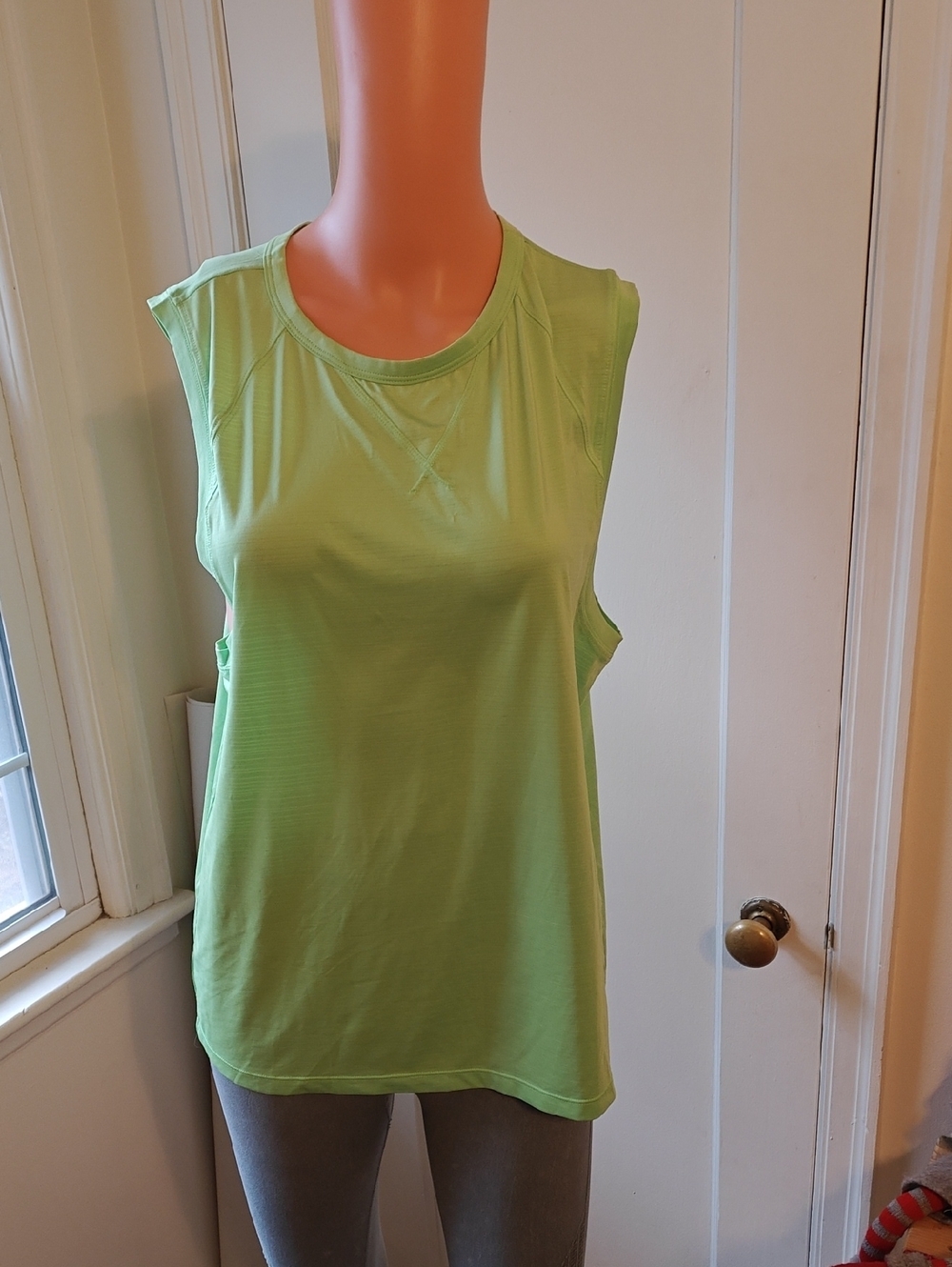 Fabletics Light Lime Crewneck Sleeveless Tank